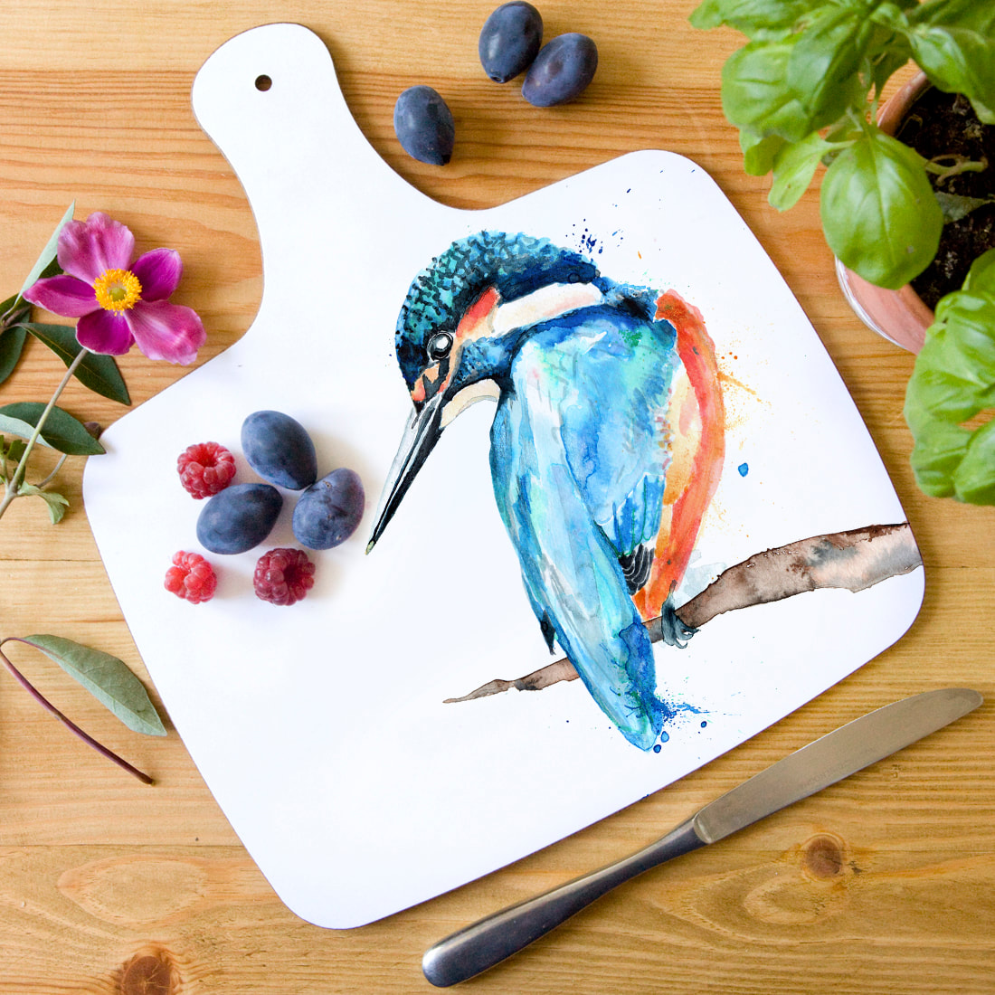 Bespoke Kingfisher Chopping Board