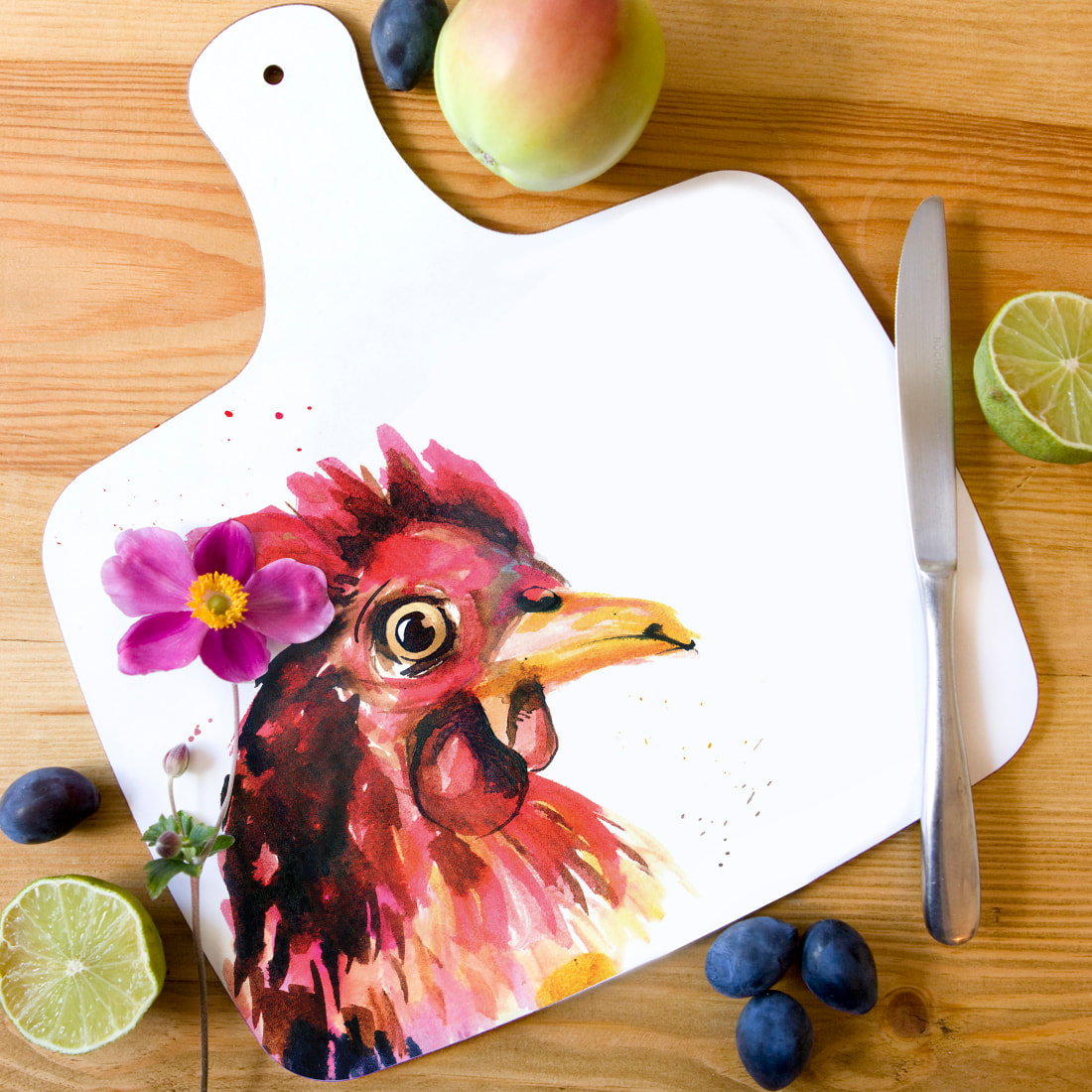 Inky Chicken Chopping Board